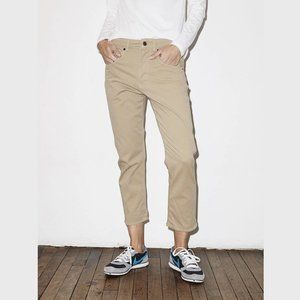 6397 tan beige capri denim boyfriend fit pant